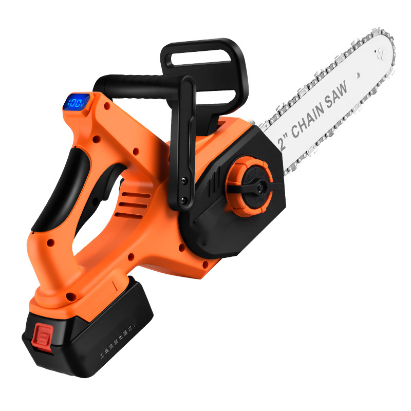 12 Inch Cordless Handheld Chainsaw, Rechargeable Lithium Battery Wood Cutter for Industrial Outdoor DIY