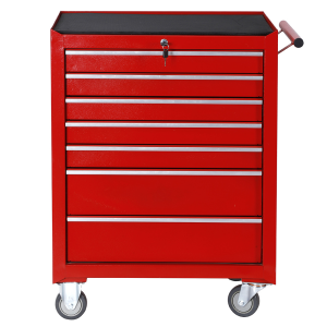 7-Drawer Mobile Tool Cabinet, Multi-Functional Hardware Storage Cart for Auto Repair Workshop Parts